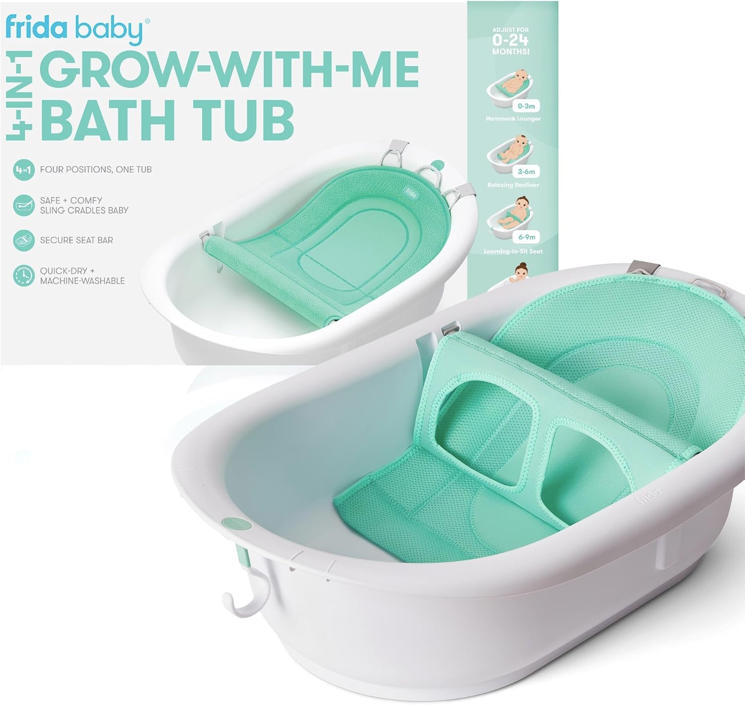 4-in-1 Grow-with-Me Baby Bathtub